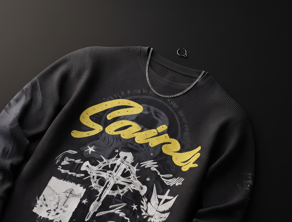 DnG Aesthetics - "Fallen Saints" Heavyweight Thermal detail view